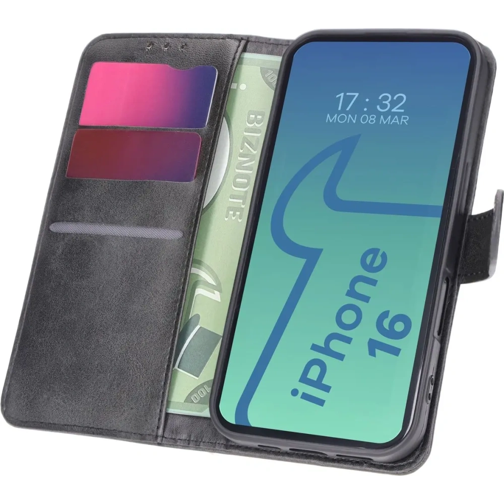 Hurtownia GSM - Bizon Case Pocket Apple iPhone 16 schwarz - BIZ6263 - {ean13} - Hurt