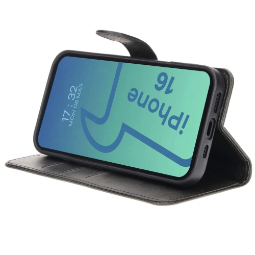Etui z klapką Bizon Case Pocket do Apple iPhone 16 czarne