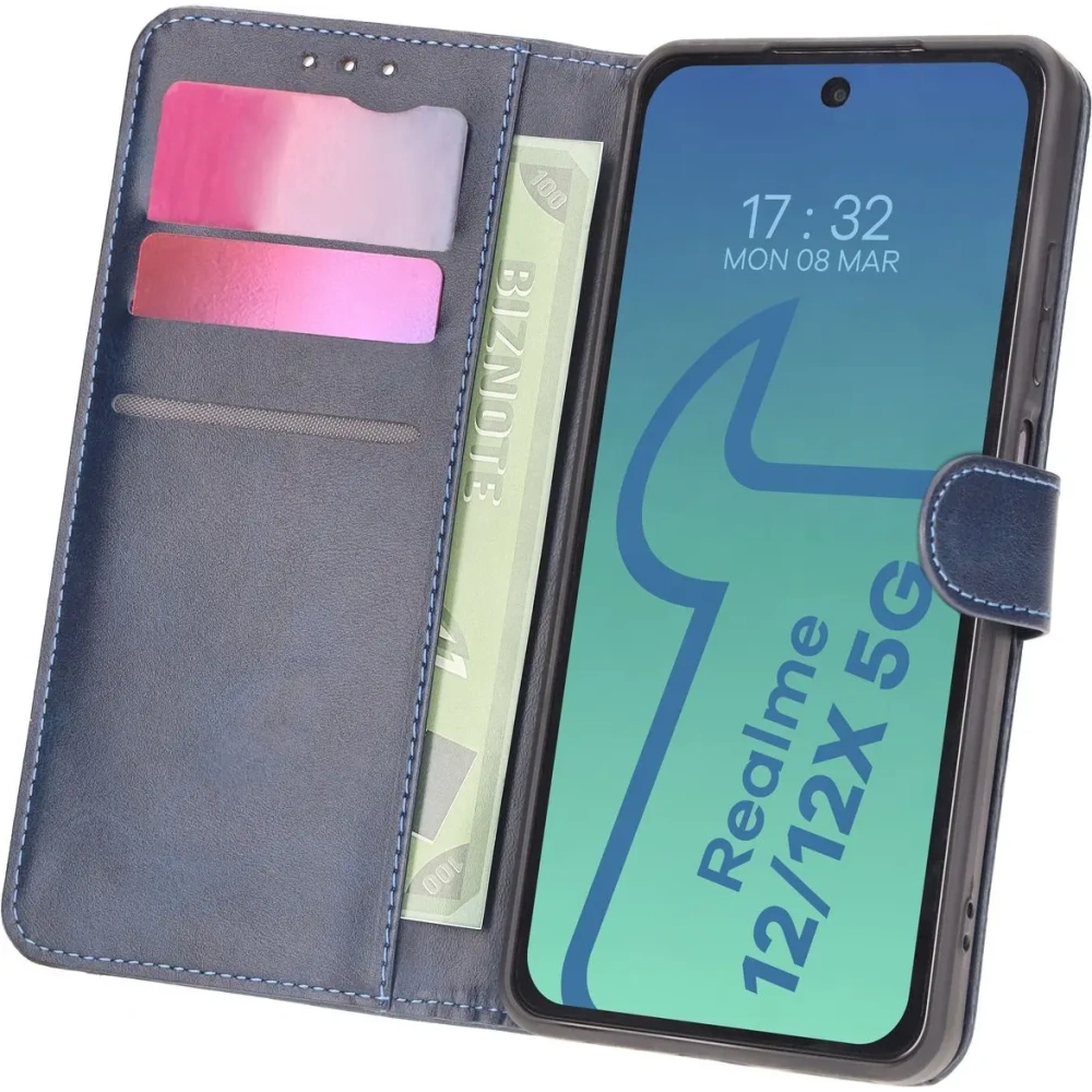 Hurtownia GSM - Bizon tok zsebbe Realme 12 / 12x sötétkék - BIZ6269 - {ean13} - Hurt