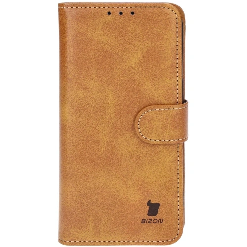 Etui z klapką Bizon Case Pocket do Apple iPhone 16 brązowe