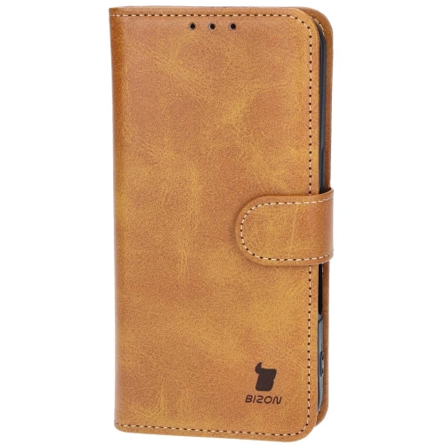 Etui z klapką Bizon Case Pocket do Apple iPhone 16 brązowe