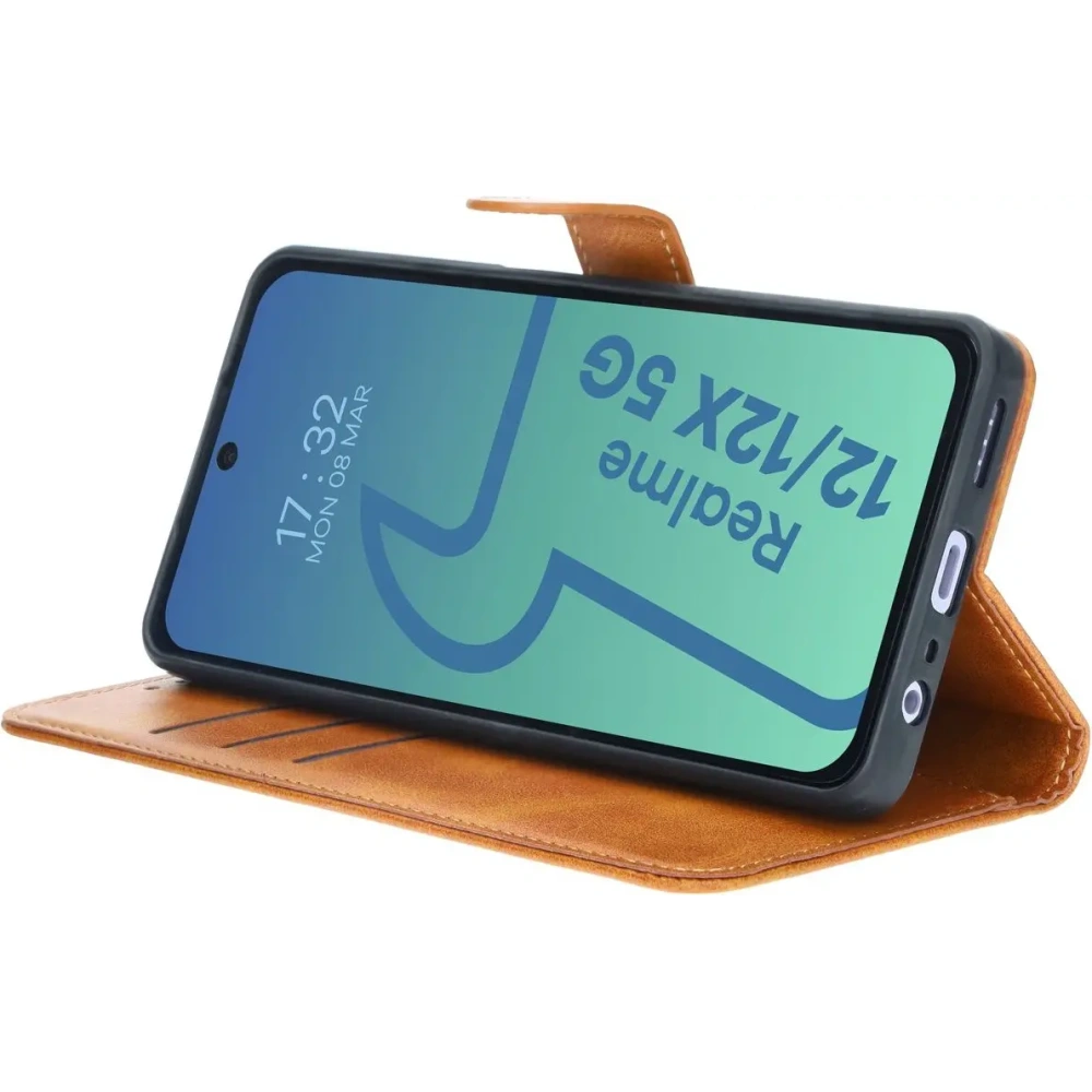 Hurtownia GSM - Etui z klapką Bizon Case Pocket do Realme 12 / 12x brązowe - BIZ6273 - {ean13} - Hurt