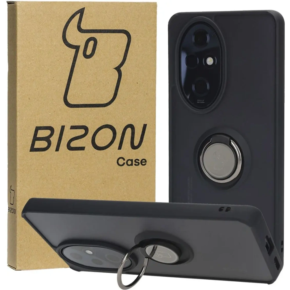 Hurtownia GSM - Etui s držákem na prst Bizon Case Hybrid Ring pro Honor 200 Pro kouřové s černým rámečkem - BIZ6274 - {ean13} - Hurt