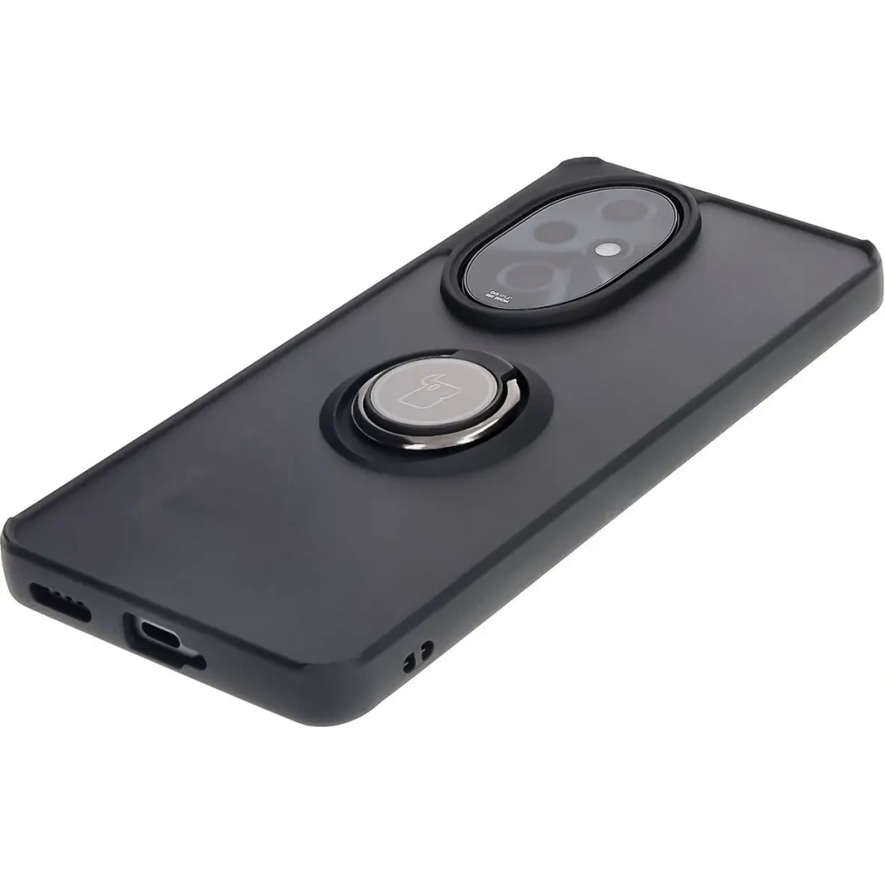 Hurtownia GSM - Etui s držákem na prst Bizon Case Hybrid Ring pro Honor 200 Pro kouřové s černým rámečkem - BIZ6274 - {ean13} - Hurt