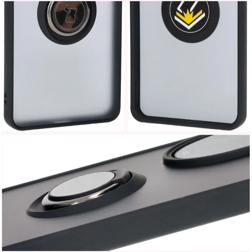 Hurtownia GSM - Etui s držákem na prst Bizon Case Hybrid Ring pro Honor 200 Pro kouřové s černým rámečkem - BIZ6274 - {ean13} - Hurt