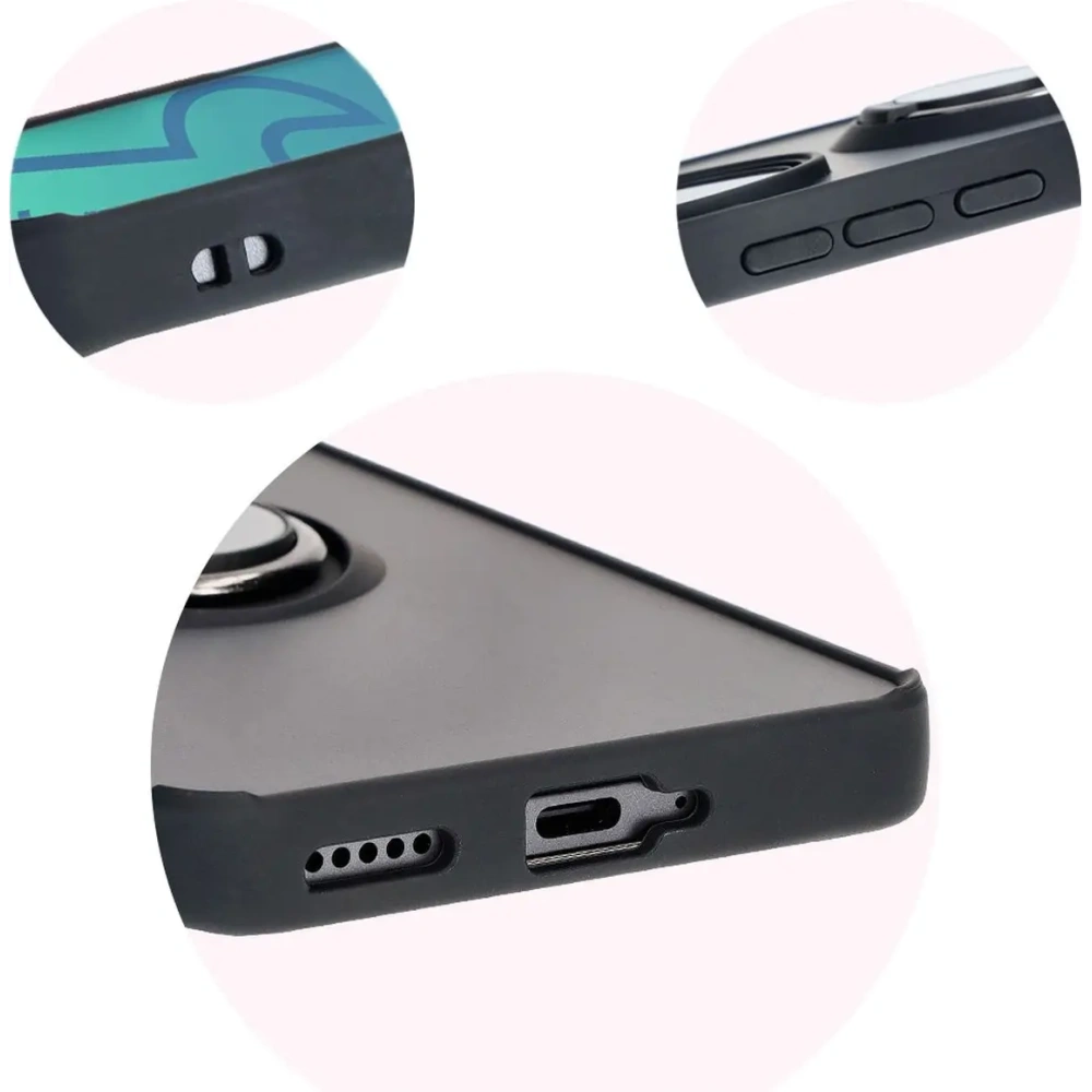 Hurtownia GSM - Etui s držákem na prst Bizon Case Hybrid Ring pro Honor 200 Pro kouřové s černým rámečkem - BIZ6274 - {ean13} - Hurt