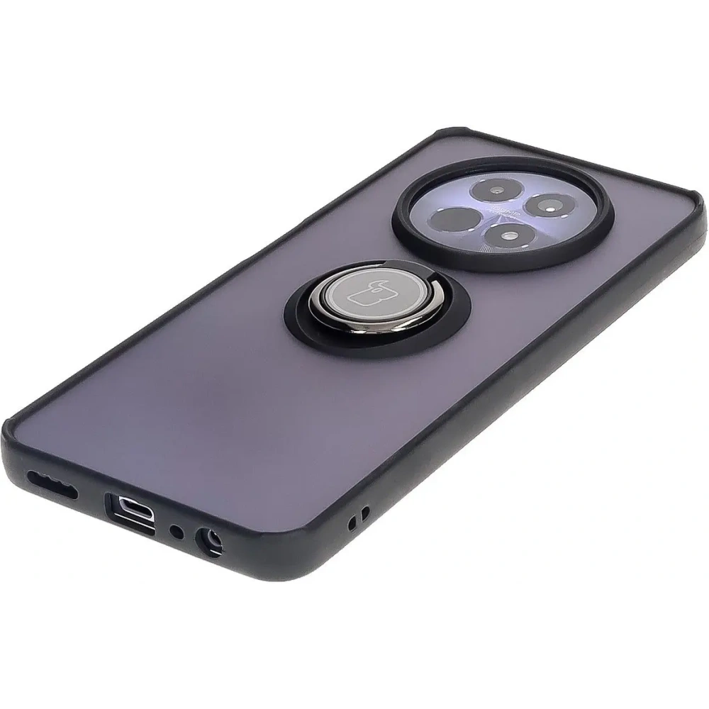 Hurtownia GSM - Etui s úchytem na prst Bizon Case Hybrid Ring pro Realme 12 / 12x kouřové s černým rámečkem - BIZ6275 - {ean13} - Hurt
