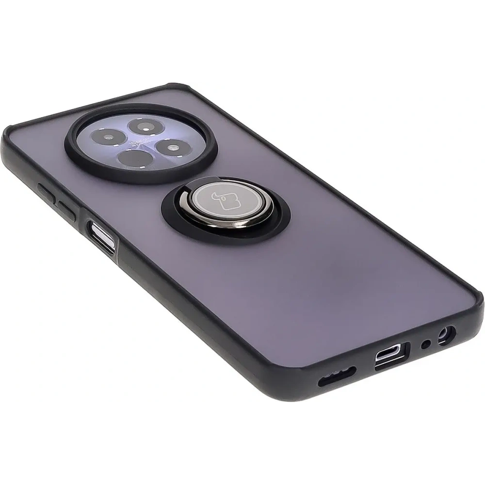 Hurtownia GSM - Etui s úchytem na prst Bizon Case Hybrid Ring pro Realme 12 / 12x kouřové s černým rámečkem - BIZ6275 - {ean13} - Hurt