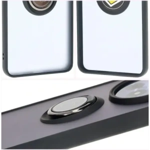 Hurtownia GSM - Etui z uchwytem na palec Bizon Case Hybrid Ring do Realme 12 / 12x przydymione z czarną ramką - BIZ6275 - {ean13} - Hurt