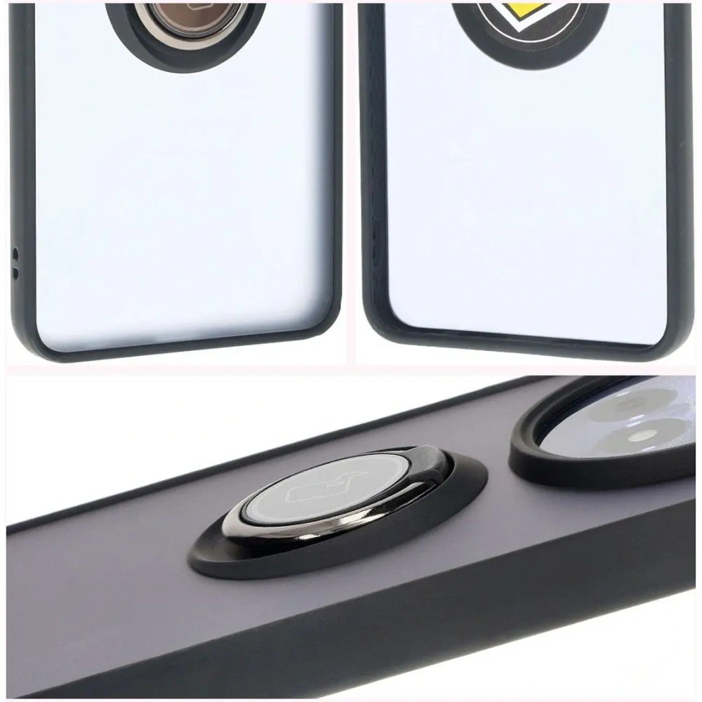 Hurtownia GSM - Etui s úchytem na prst Bizon Case Hybrid Ring pro Realme 12 / 12x kouřové s černým rámečkem - BIZ6275 - {ean13} - Hurt