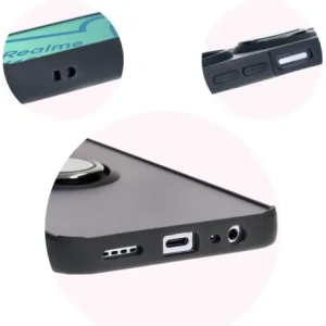 Hurtownia GSM - Etui z uchwytem na palec Bizon Case Hybrid Ring do Realme 12 / 12x przydymione z czarną ramką - BIZ6275 - {ean13} - Hurt