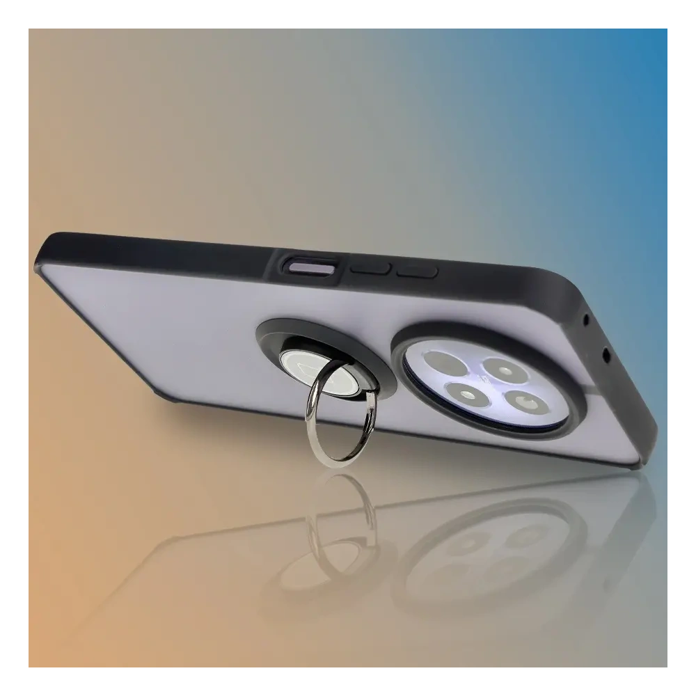 Hurtownia GSM - Etui s úchytem na prst Bizon Case Hybrid Ring pro Realme 12 / 12x kouřové s černým rámečkem - BIZ6275 - {ean13} - Hurt
