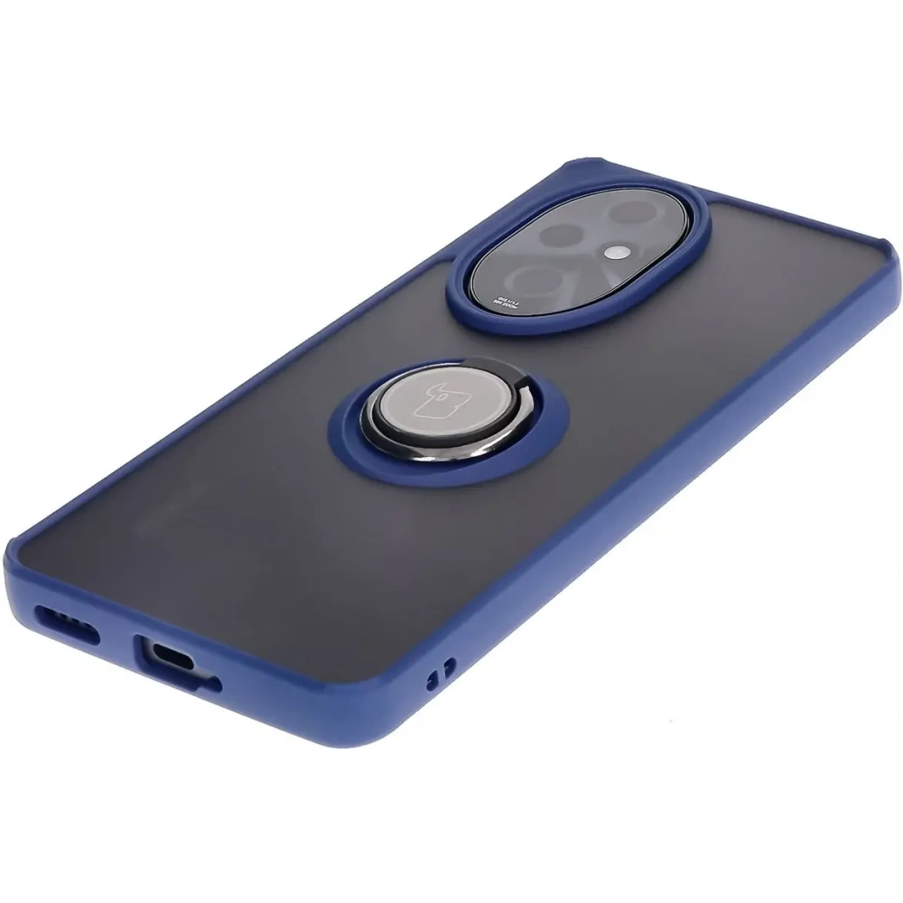 Hurtownia GSM - Etui z uchwytem na palec Bizon Case Hybrid Ring do Honor 200 Pro przydymione z granatową ramką - BIZ6276 - {ean13} - Hurt