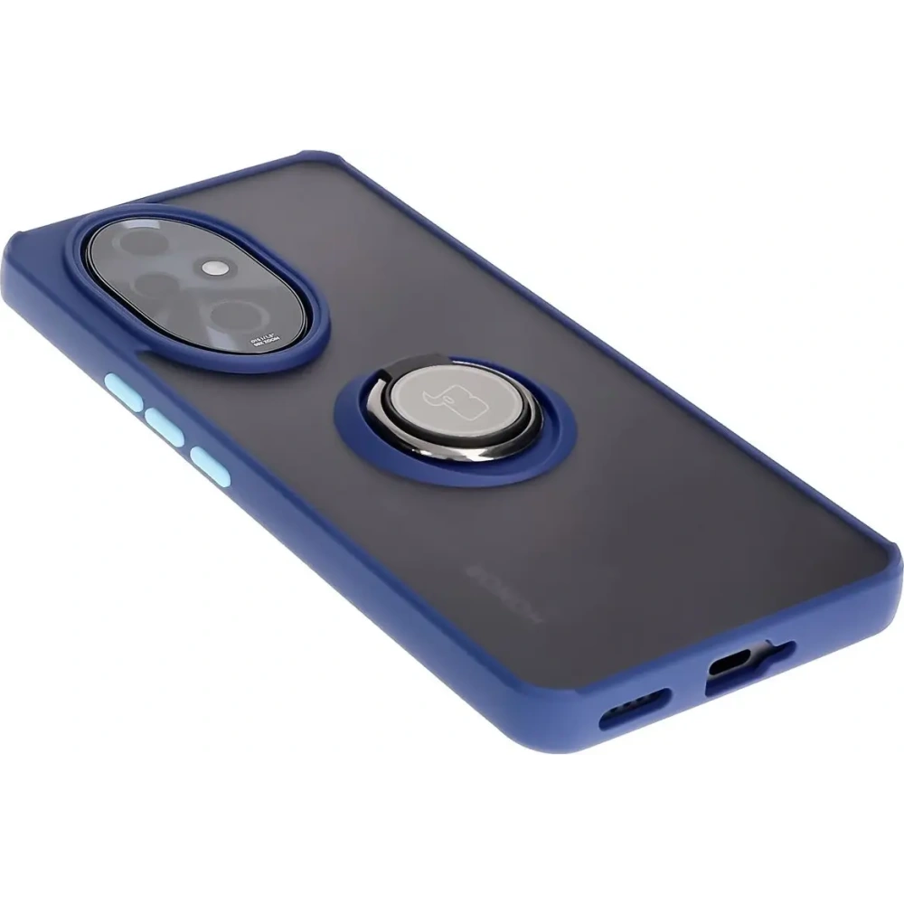 Hurtownia GSM - Etui z uchwytem na palec Bizon Case Hybrid Ring do Honor 200 Pro przydymione z granatową ramką - BIZ6276 - {ean13} - Hurt