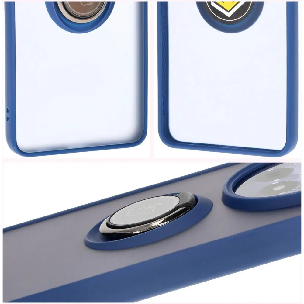 Hurtownia GSM - Bizon Case Hybrid Ring Realme 12 / 12x füstös színű, tengerészkék kerettel - BIZ6277 - {ean13} - Hurt