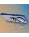 Hurtownia GSM - Caz Bizon Hybrid Ring Realme 12 / 12x fumuriu cu un cadru albastru marin - BIZ6277 - {ean13} - Hurt