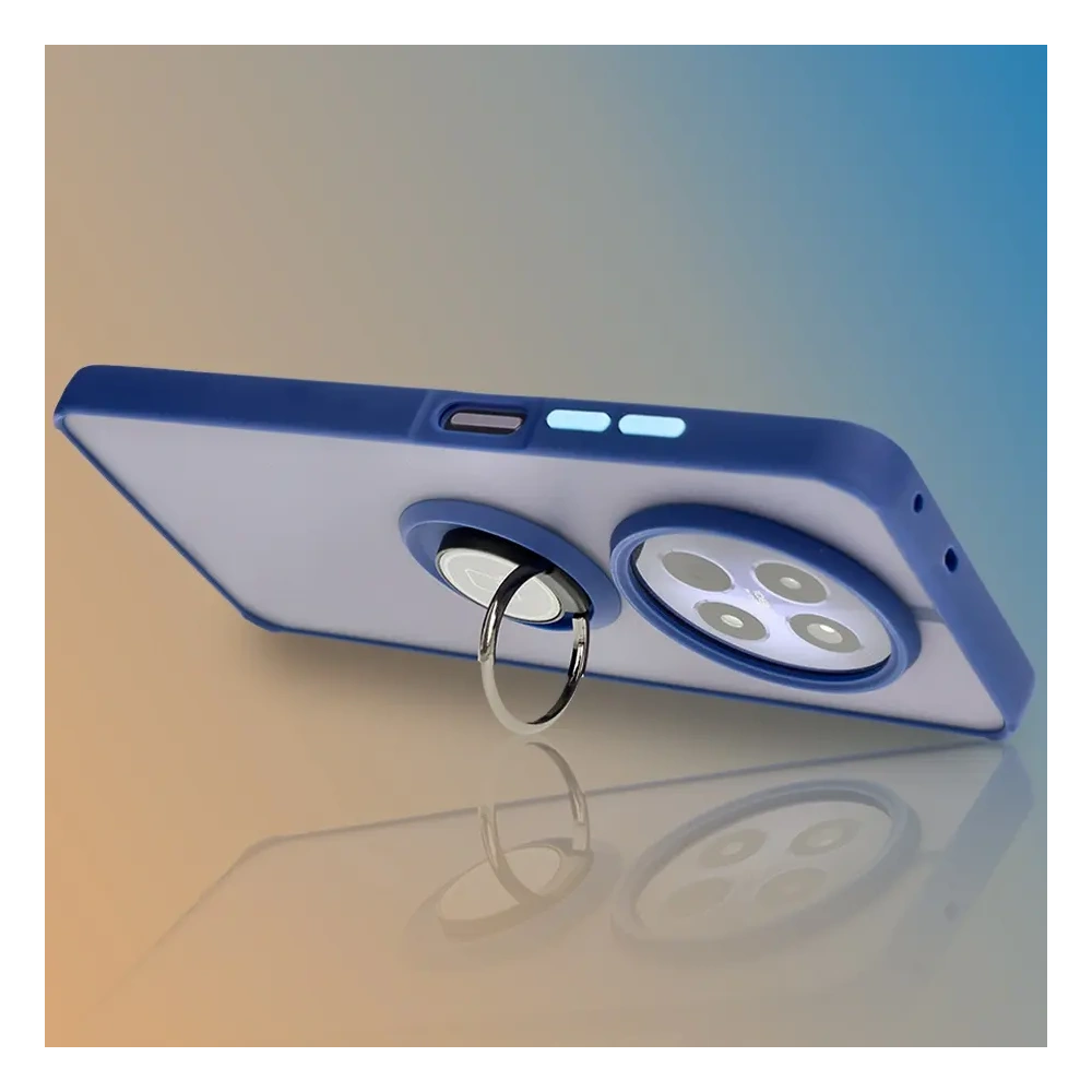 Wholesale Bizon Case Hybrid Ring Realme 12 / 12x smoky with a navy blue frame - BIZ6277 - {ean13} - Hurt