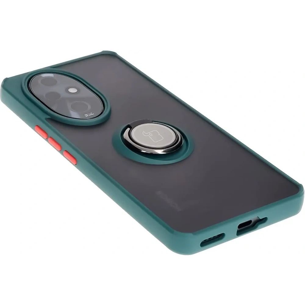 Hurtownia GSM - Etui z uchwytem na palec Bizon Case Hybrid Ring do Honor 200 Pro przydymione z ciemnozieloną ramką - BIZ6278 - {ean13} - Hurt