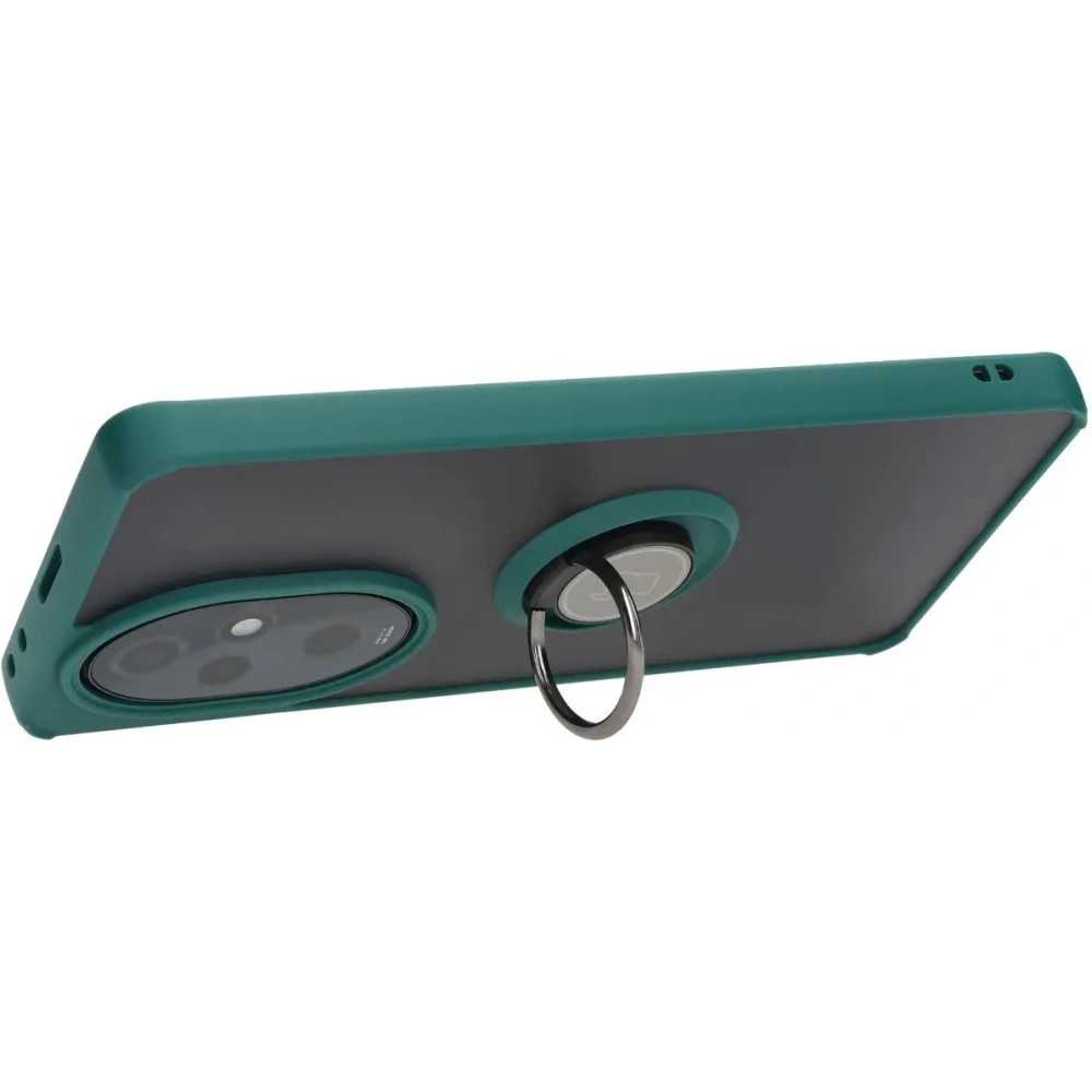 Hurtownia GSM - Etui z uchwytem na palec Bizon Case Hybrid Ring do Honor 200 Pro przydymione z ciemnozieloną ramką - BIZ6278 - {ean13} - Hurt