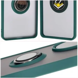 Hurtownia GSM - Pouzdro s držákem na prst Bizon Case Hybrid Ring pro Honor 200 Pro kouřové s tmavě zeleným rámem. - BIZ6278 - {ean13} - Hurt