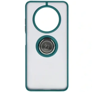 Hurtownia GSM - Pouzdro s prstovým držákem Bizon Case Hybrid Ring pro Realme 12 / 12x kouřové s tmavě zeleným rámem. - BIZ6279 - {ean13} - Hurt
