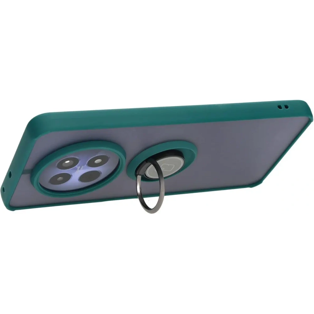 Hurtownia GSM - Bizon Case Hybrid Ring Realme 12 / 12x fumuriu cu un cadru verde închis - BIZ6279 - {ean13} - Hurt