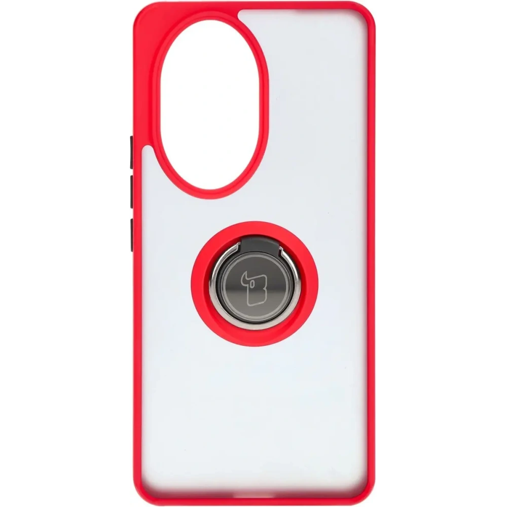 Hurtownia GSM - Etui z uchwytem na palec Bizon Case Hybrid Ring do Honor 200 Pro przydymione z czerwoną ramką - BIZ6280 - {ean13} - Hurt