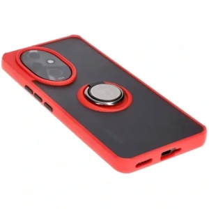 Hurtownia GSM - Pouzdro s úchopem na prst Bizon Case Hybrid Ring pro Honor 200 Pro kouřové s červeným rámem - BIZ6280 - {ean13} - Hurt