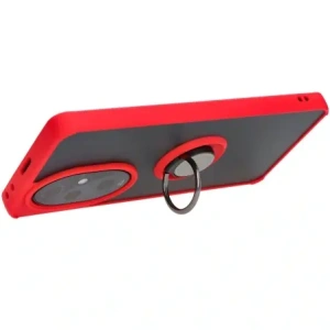 Hurtownia GSM - Pouzdro s úchopem na prst Bizon Case Hybrid Ring pro Honor 200 Pro kouřové s červeným rámem - BIZ6280 - {ean13} - Hurt