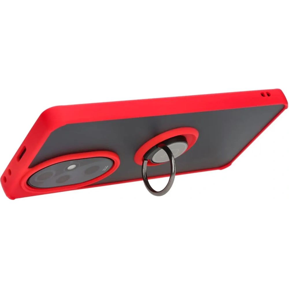 Hurtownia GSM - Etui z uchwytem na palec Bizon Case Hybrid Ring do Honor 200 Pro przydymione z czerwoną ramką - BIZ6280 - {ean13} - Hurt