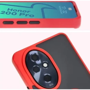 Hurtownia GSM - Pouzdro s úchopem na prst Bizon Case Hybrid Ring pro Honor 200 Pro kouřové s červeným rámem - BIZ6280 - {ean13} - Hurt
