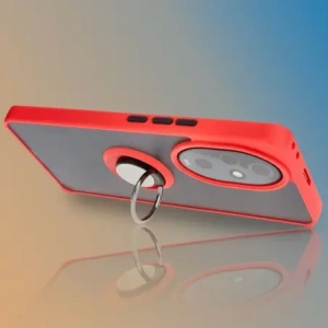 Hurtownia GSM - Pouzdro s úchopem na prst Bizon Case Hybrid Ring pro Honor 200 Pro kouřové s červeným rámem - BIZ6280 - {ean13} - Hurt