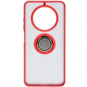 Hurtownia GSM - Etui s úchopem na prst Bizon Case Hybrid Ring pro Realme 12 / 12x kouřové s červeným rámem - BIZ6281 - {ean13} - Hurt