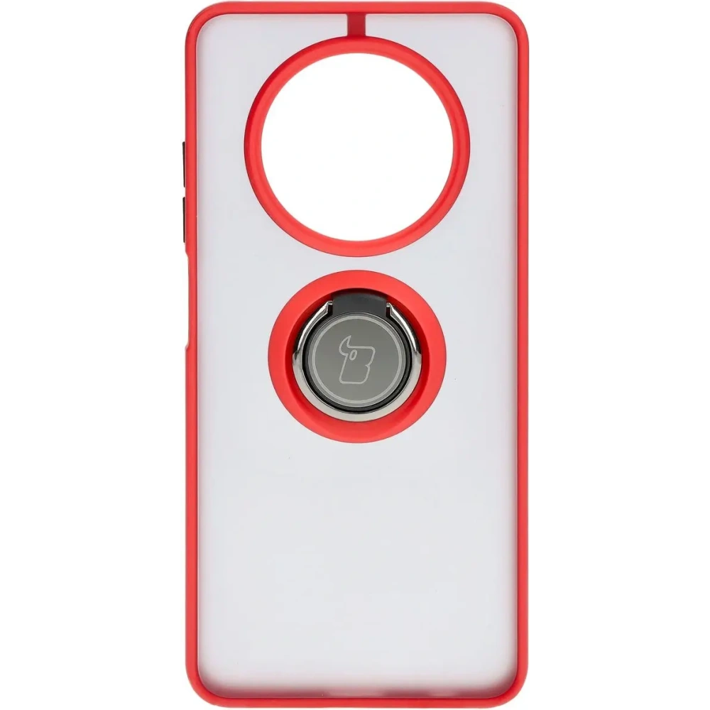 Hurtownia GSM - Etui s úchopem na prst Bizon Case Hybrid Ring pro Realme 12 / 12x kouřové s červeným rámem - BIZ6281 - {ean13} - Hurt