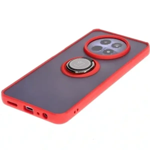 Hurtownia GSM - Etui z uchwytem na palec Bizon Case Hybrid Ring do Realme 12 / 12x przydymione z czerwoną ramką - BIZ6281 - {ean13} - Hurt