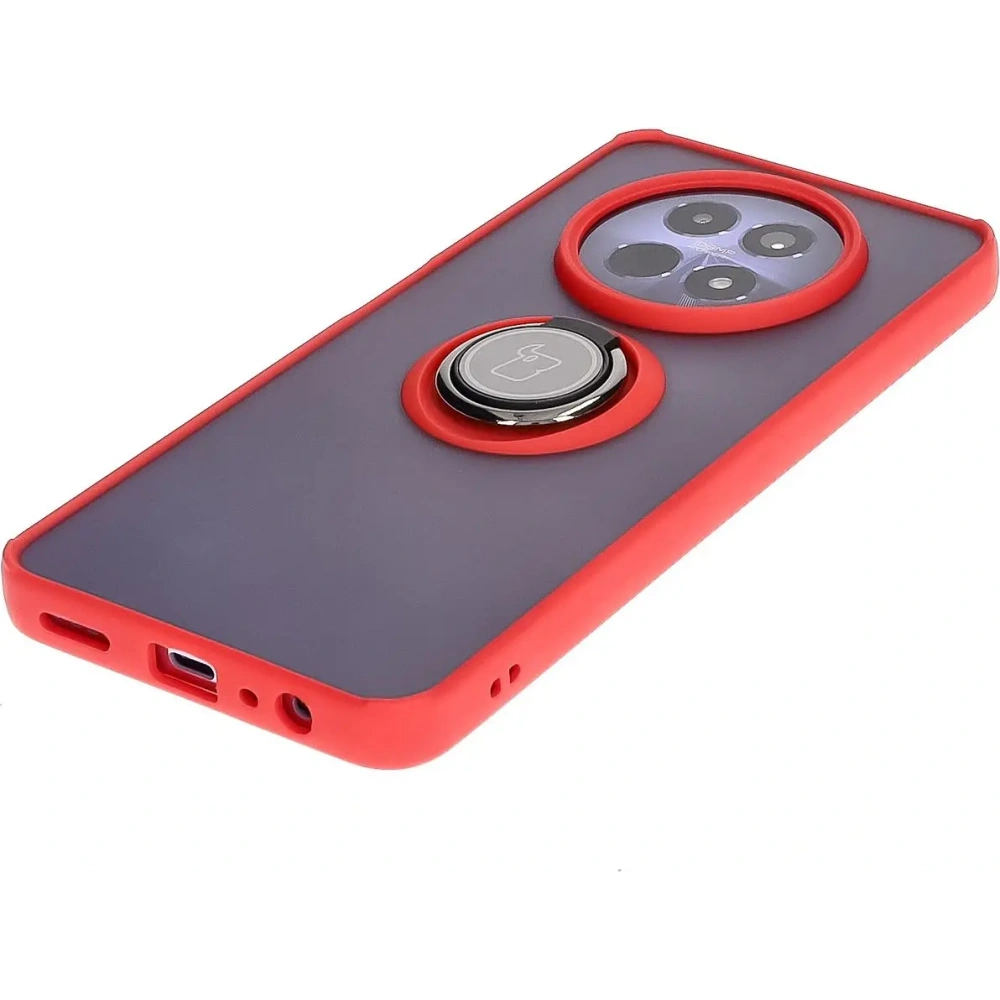 Hurtownia GSM - Bizon Case Hybrid Gyűrű Realme 12 / 12x füstös piros kerettel - BIZ6281 - {ean13} - Hurt