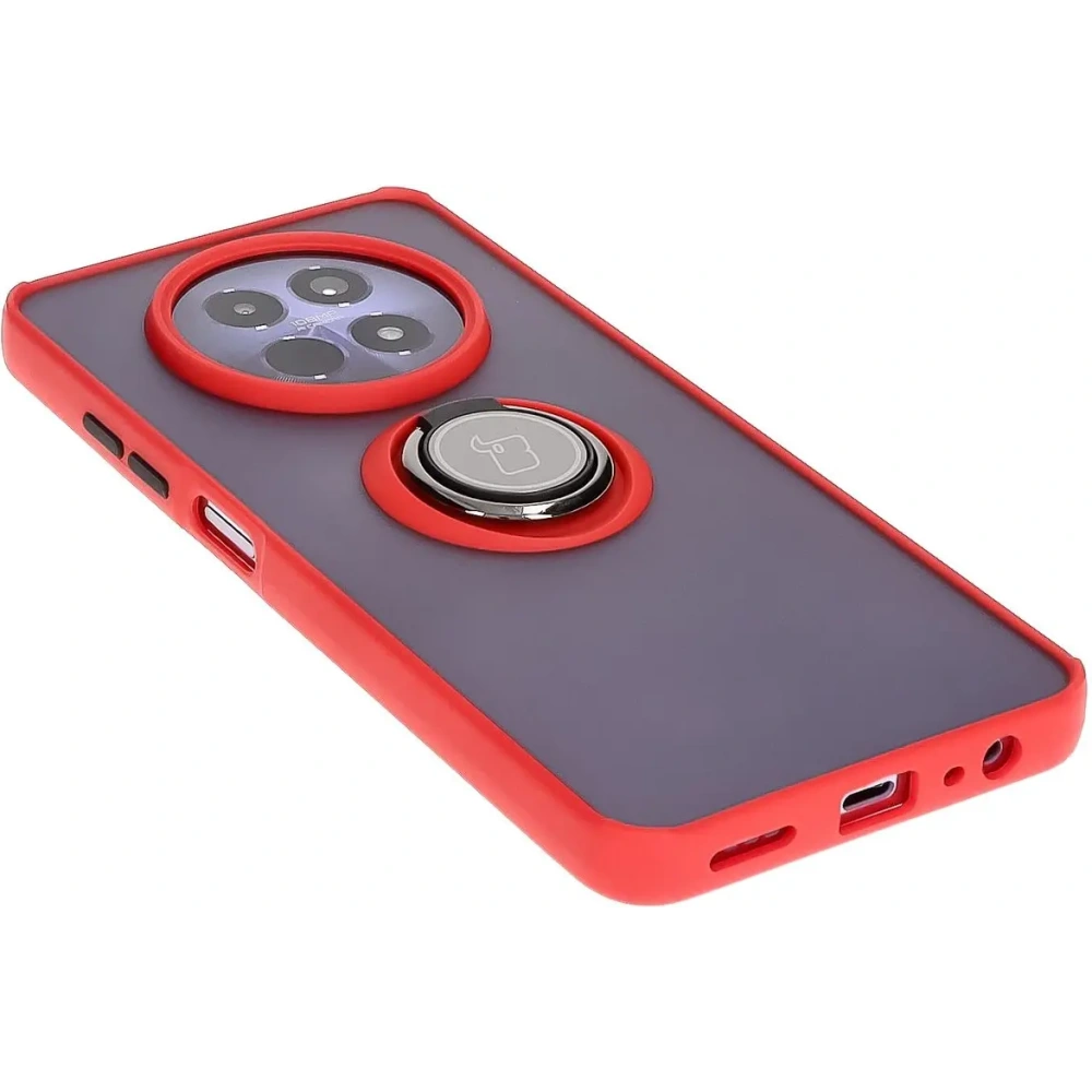Hurtownia GSM - Bizon Case Hybrid Gyűrű Realme 12 / 12x füstös piros kerettel - BIZ6281 - {ean13} - Hurt