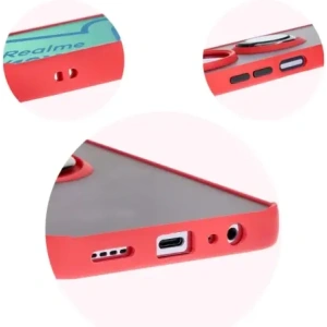Hurtownia GSM - Etui z uchwytem na palec Bizon Case Hybrid Ring do Realme 12 / 12x przydymione z czerwoną ramką - BIZ6281 - {ean13} - Hurt