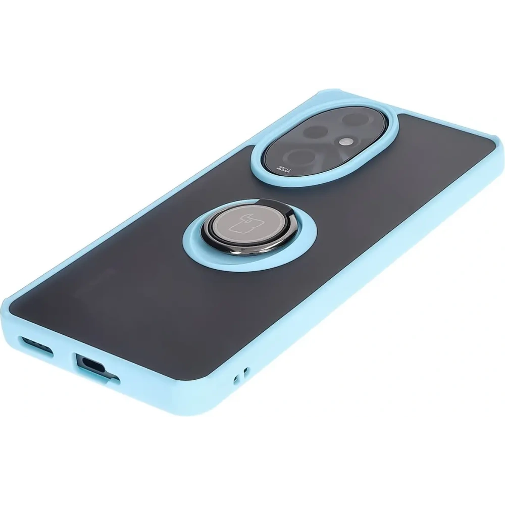 Hurtownia GSM - Etui s úchopem na prst Bizon Case Hybrid Ring pro Honor 200 Pro kouřové s světle modrým rámem - BIZ6282 - {ean13} - Hurt
