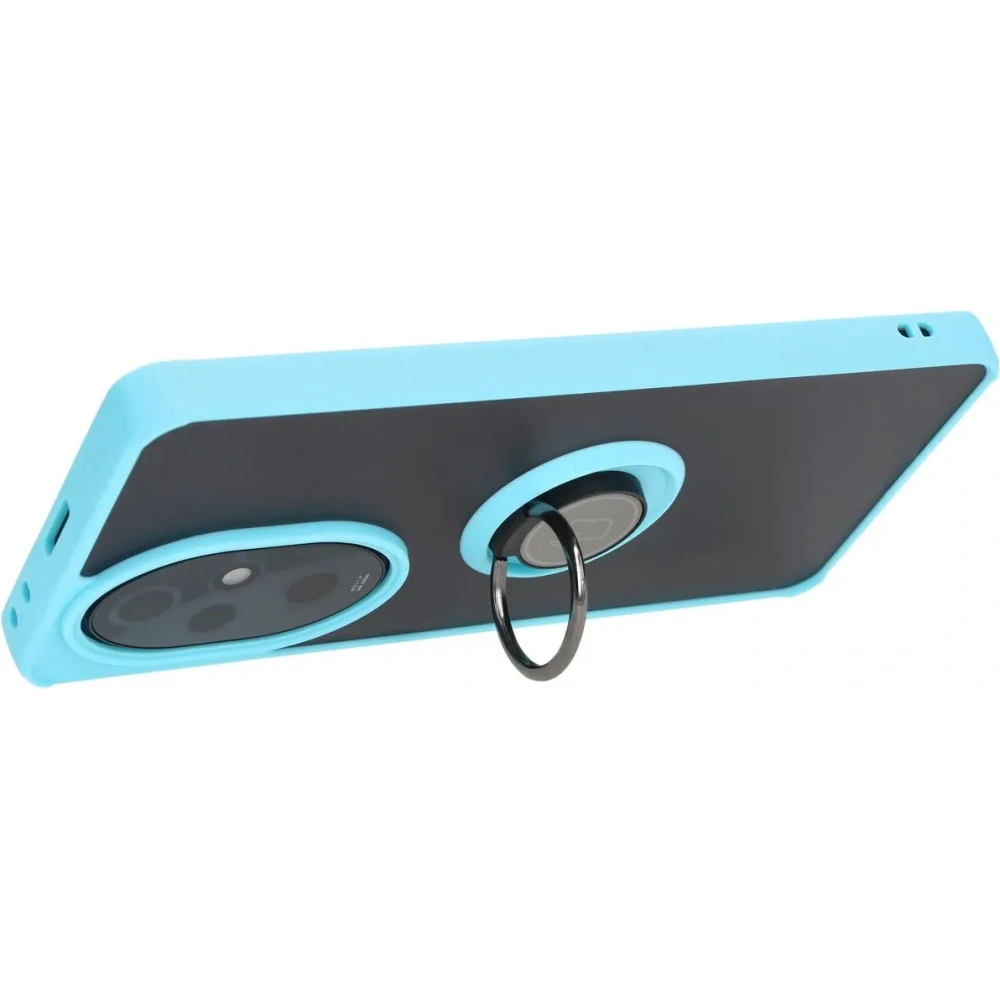 Hurtownia GSM - Etui s úchopem na prst Bizon Case Hybrid Ring pro Honor 200 Pro kouřové s světle modrým rámem - BIZ6282 - {ean13} - Hurt
