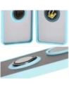 Hurtownia GSM - Etui s úchopem na prst Bizon Case Hybrid Ring pro Honor 200 Pro kouřové s světle modrým rámem - BIZ6282 - {ean13} - Hurt