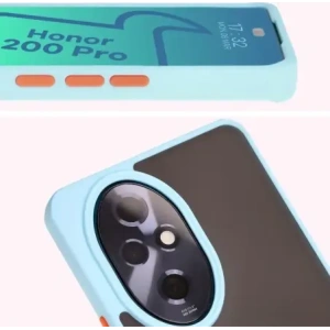 Hurtownia GSM - Etui s úchopem na prst Bizon Case Hybrid Ring pro Honor 200 Pro kouřové s světle modrým rámem - BIZ6282 - {ean13} - Hurt