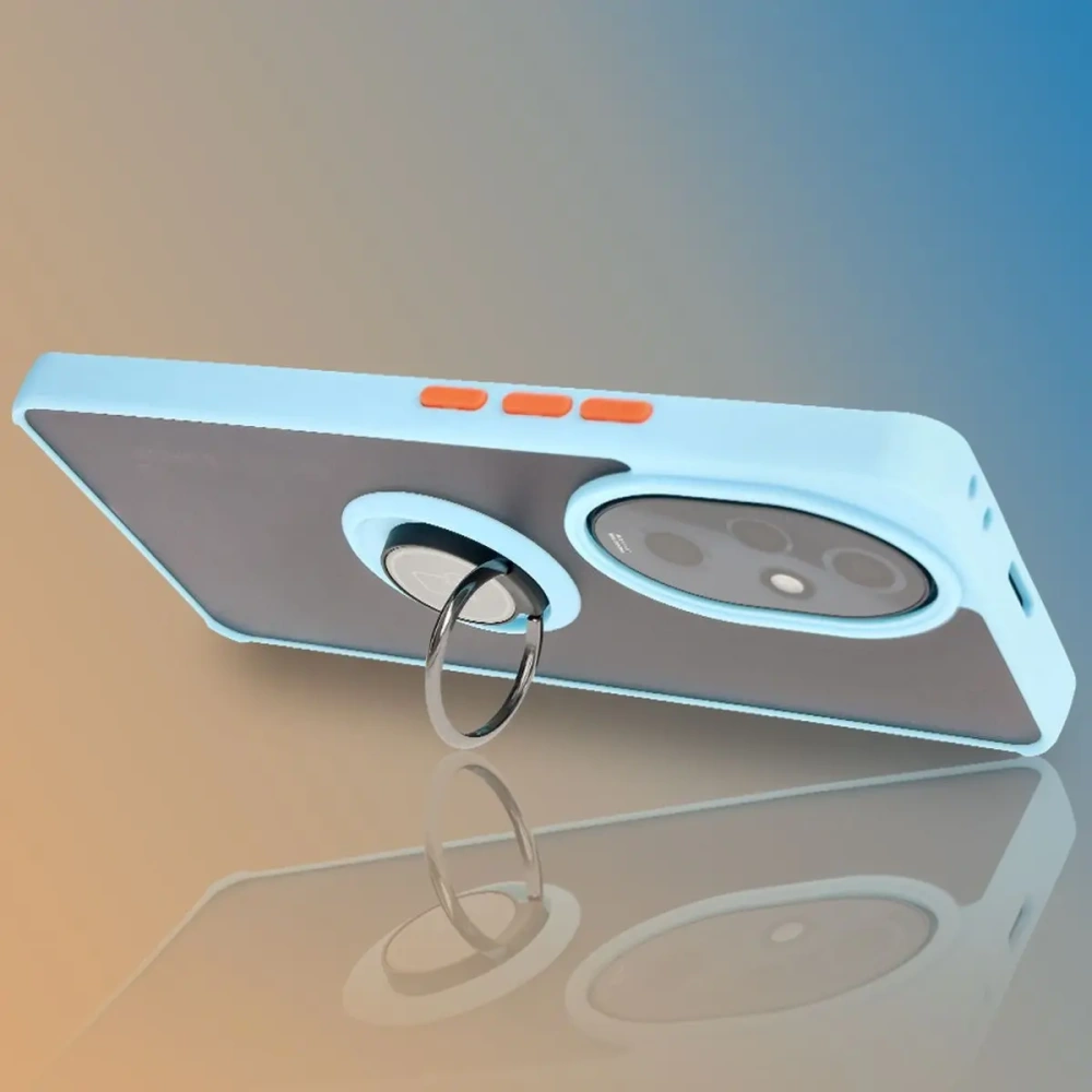 Hurtownia GSM - Inel hibrid Bizon Case Ring Honor 200 Pro fumuriu cu un cadru de culoare albastră deschisă - BIZ6282 - {ean13} - Hurt