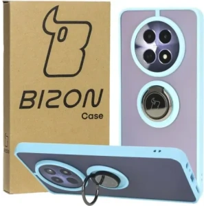 Hurtownia GSM - Etui s držákem na prst Bizon Case Hybrid Ring pro Realme 12 / 12x kouřové s jasně modrým rámečkem. - BIZ6283 - {ean13} - Hurt