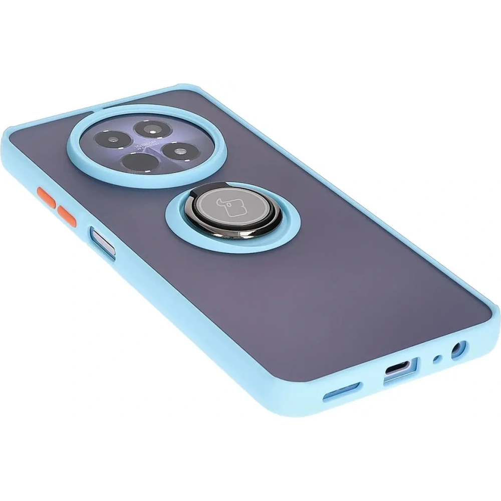 Hurtownia GSM - Bizon Case Hybrid Gyűrű Realme 12 / 12x füstös színben, világoskék kerettel - BIZ6283 - {ean13} - Hurt