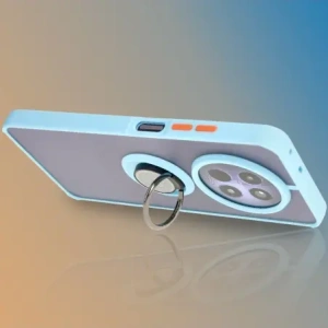 Hurtownia GSM - Etui z uchwytem na palec Bizon Case Hybrid Ring do Realme 12 / 12x przydymione z jasnoniebieską ramką - BIZ6283 - {ean13} - Hurt