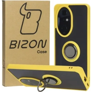 Hurtownia GSM - Pouzdro s úchopem na prst Bizon Case Hybrid Ring pro Honor 200 Pro kouřové s žlutým rámem - BIZ6284 - {ean13} - Hurt