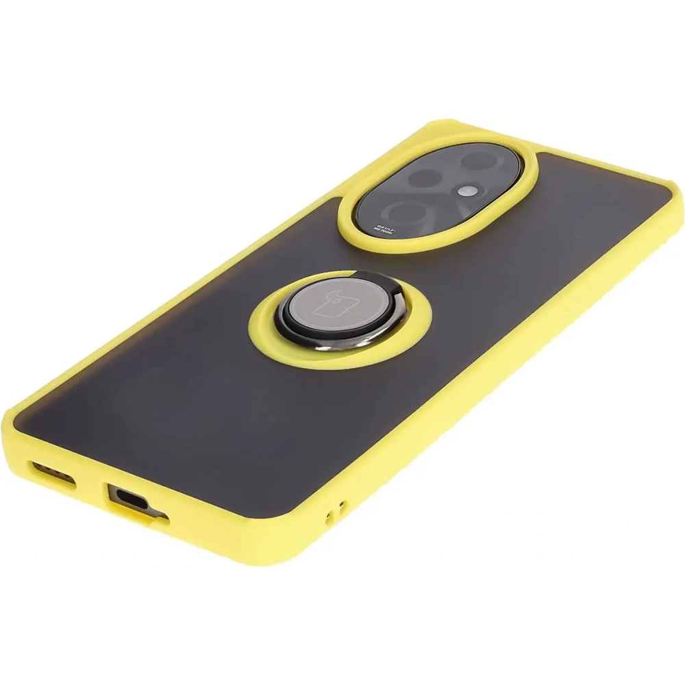 Wholesale Bizon Case Hybrid Ring Honor 200 Pro smoky with a yellow frame - BIZ6284 - {ean13} - Hurt