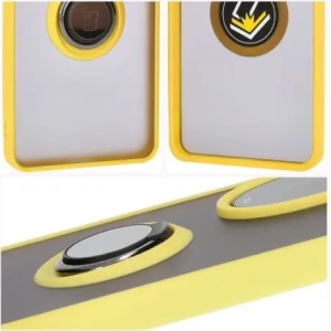 Hurtownia GSM - Pouzdro s úchopem na prst Bizon Case Hybrid Ring pro Honor 200 Pro kouřové s žlutým rámem - BIZ6284 - {ean13} - Hurt