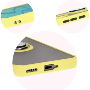 Hurtownia GSM - Pouzdro s úchopem na prst Bizon Case Hybrid Ring pro Honor 200 Pro kouřové s žlutým rámem - BIZ6284 - {ean13} - Hurt